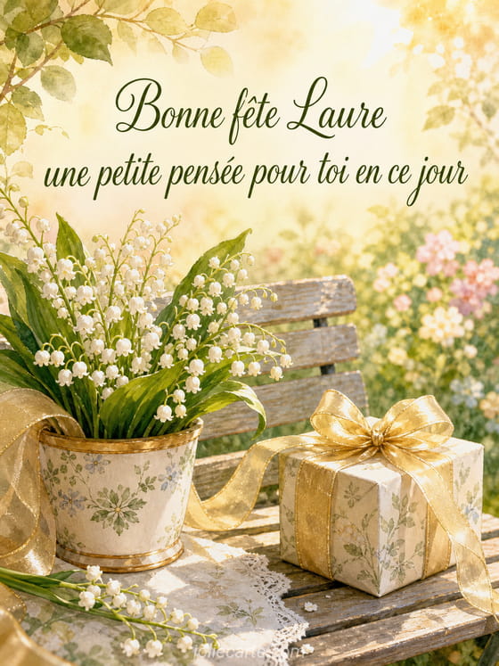 Carte bonne fête Laure