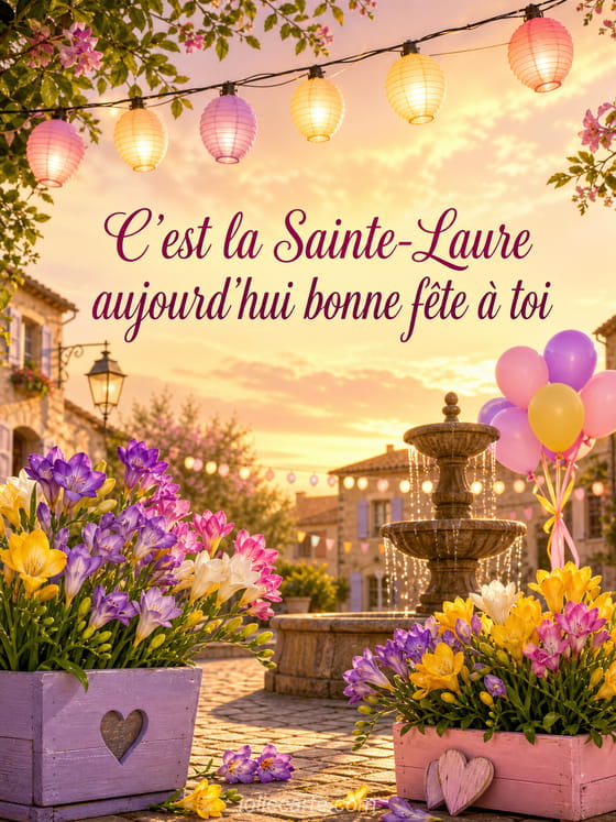 Carte bonne fête Laure