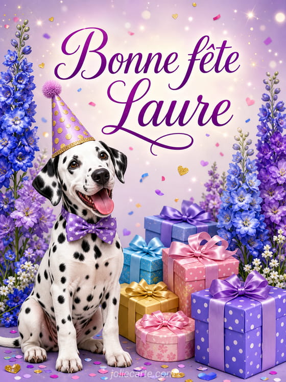 Carte bonne fête Laure