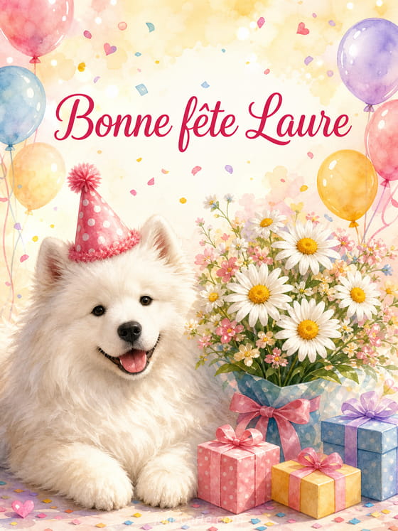 Carte bonne fête Laure