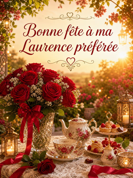 Carte bonne fĂȘte Laurence