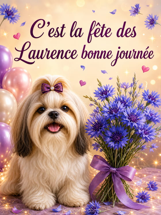 Carte bonne fête Laurence