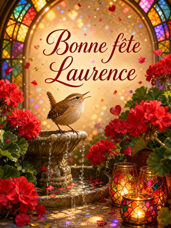 Carte bonne fête Laurence
