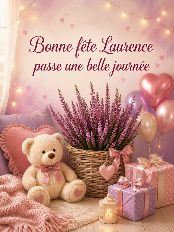 Carte bonne fête Laurence