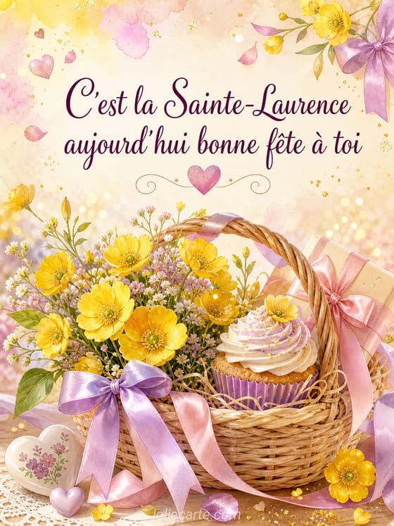 Carte bonne fête Laurence
