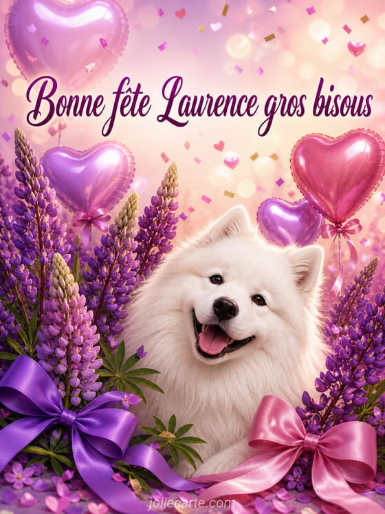 Carte bonne fête Laurence