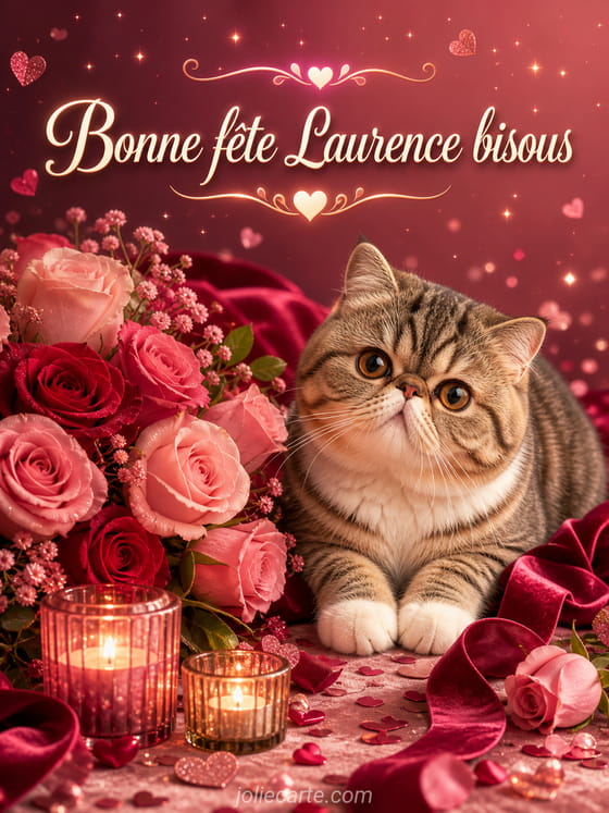 Carte bonne fête Laurence