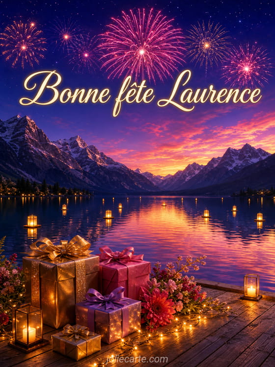 Carte bonne fête Laurence