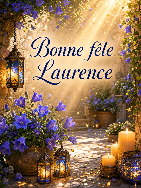 Carte bonne fête Laurence