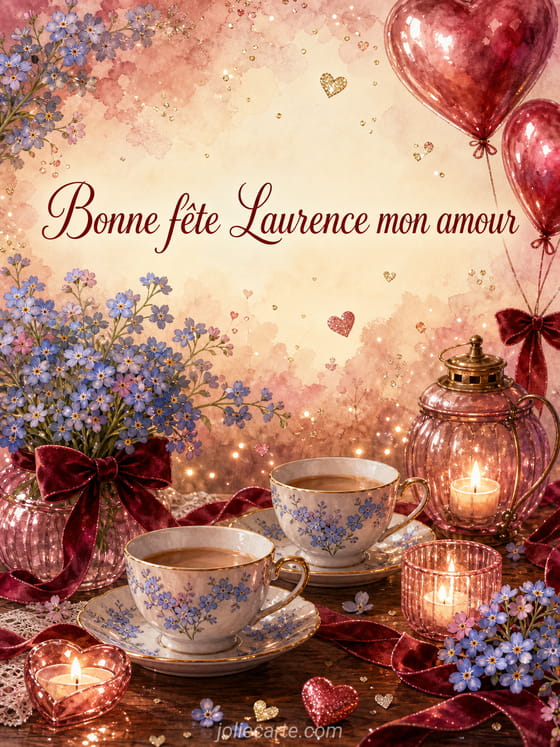 Carte bonne fête Laurence