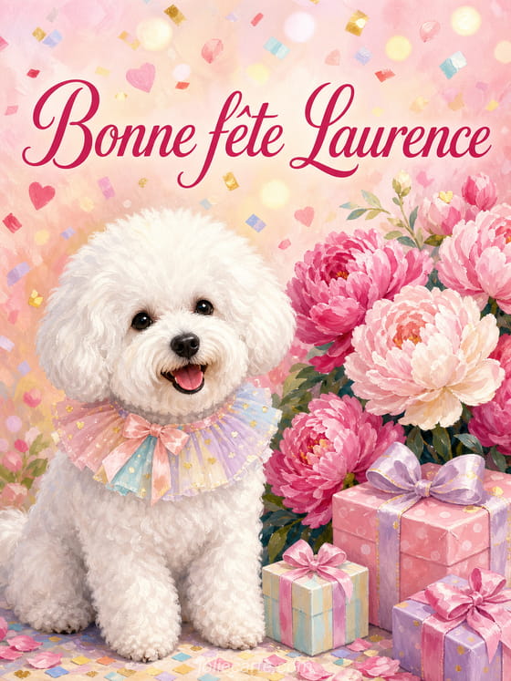 Carte bonne fête Laurence