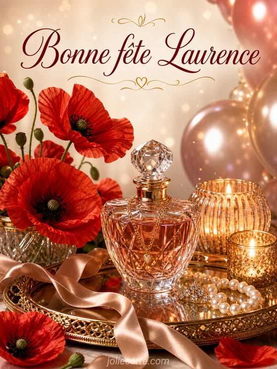 Carte bonne fête Laurence