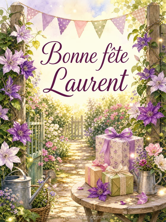 Carte bonne fête Laurent
