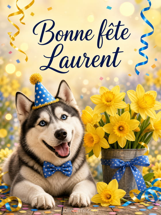 Carte bonne fête Laurent