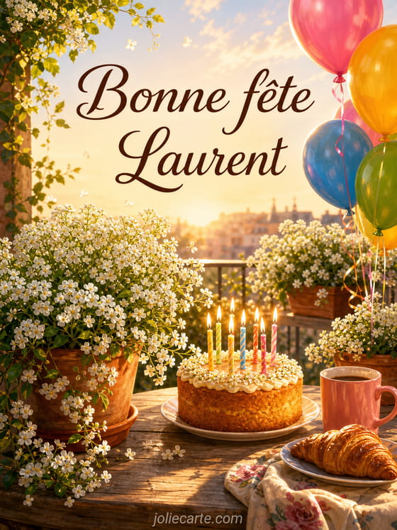 Carte bonne fête Laurent