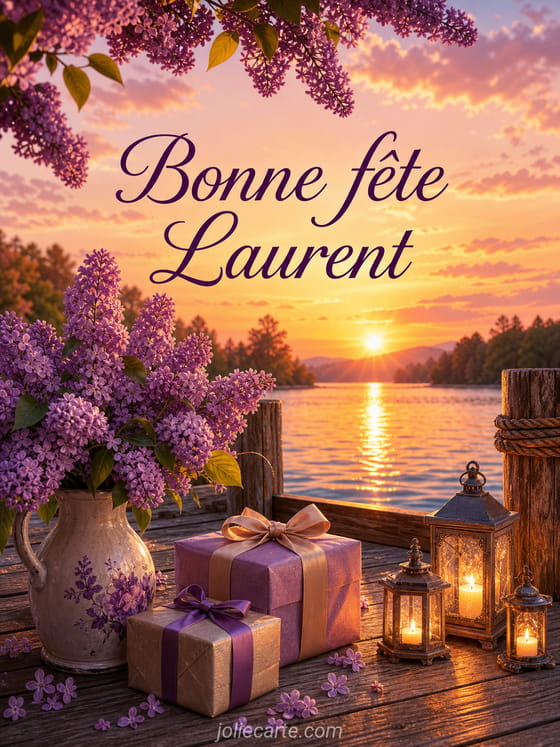 Carte bonne fête Laurent