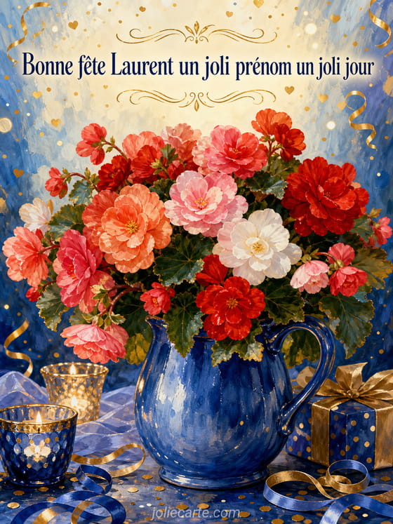 Carte bonne fête Laurent