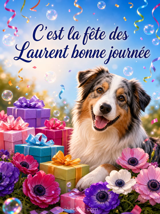 Carte bonne fête Laurent