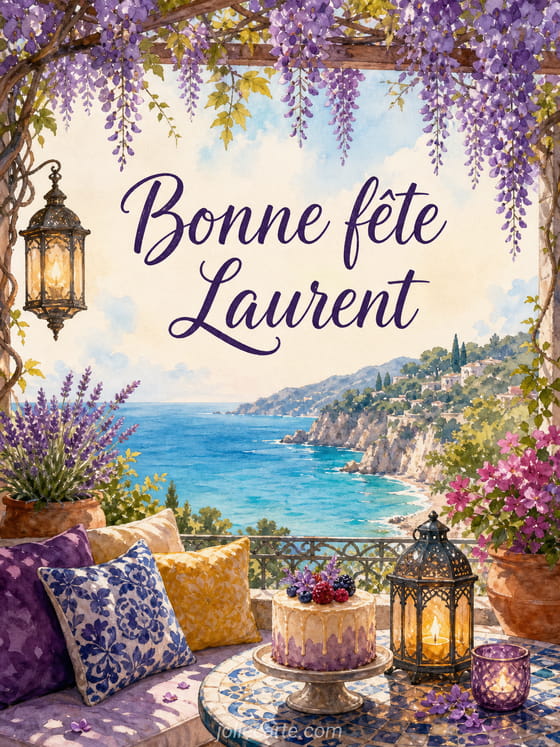 Carte bonne fête Laurent