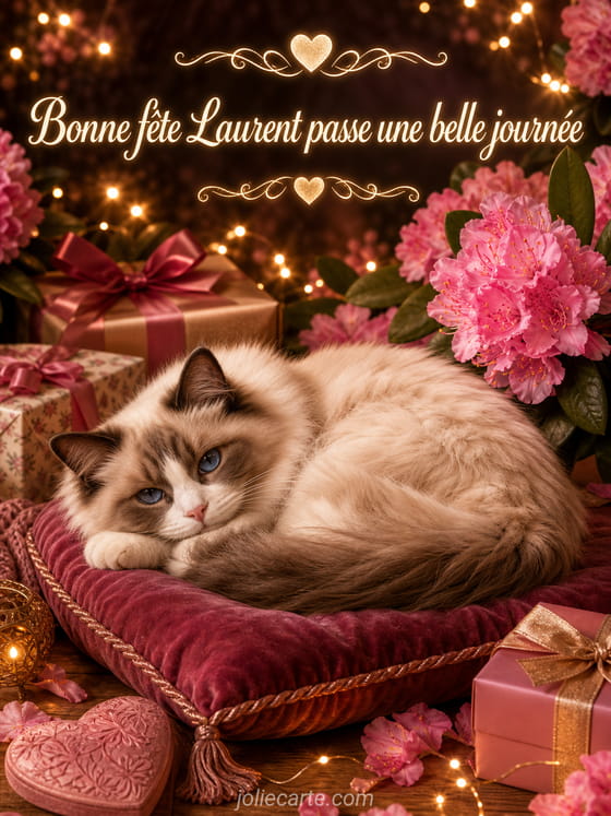 Carte bonne fête Laurent