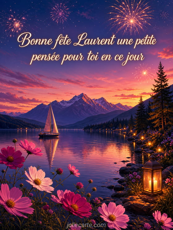 Carte bonne fête Laurent