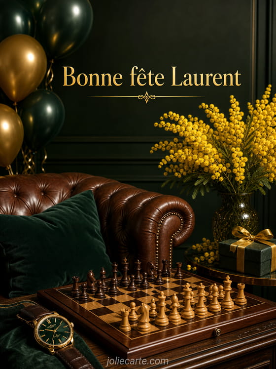 Carte bonne fête Laurent