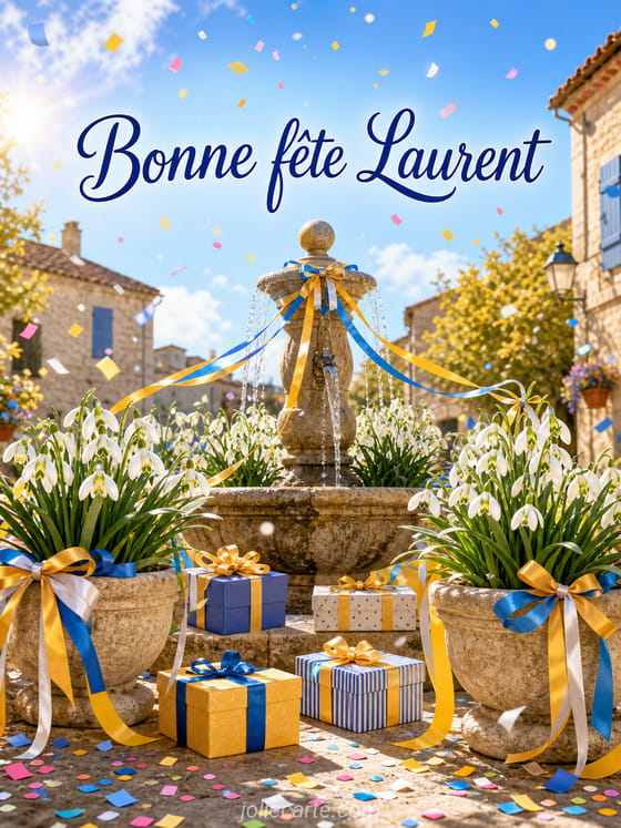 Carte bonne fête Laurent