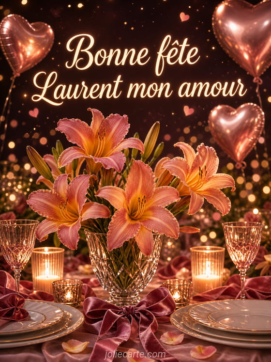 Carte bonne fête Laurent