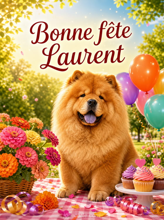 Carte bonne fête Laurent