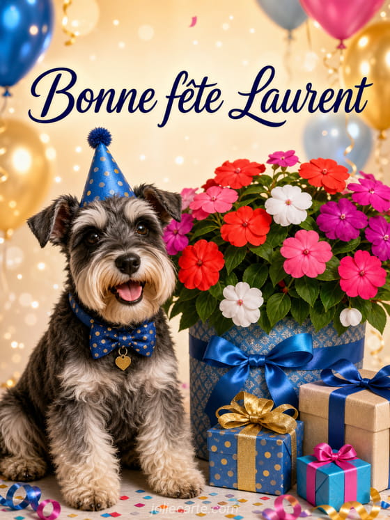 Carte bonne fête Laurent