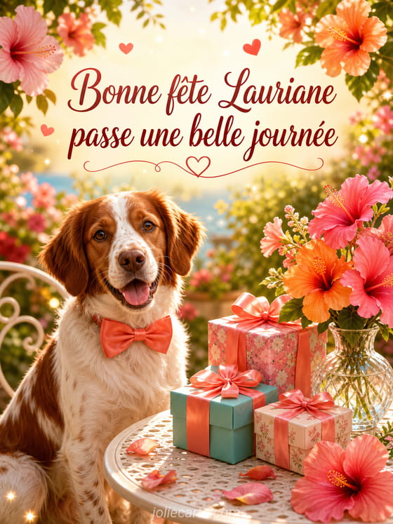 Carte bonne fĂȘte Lauriane