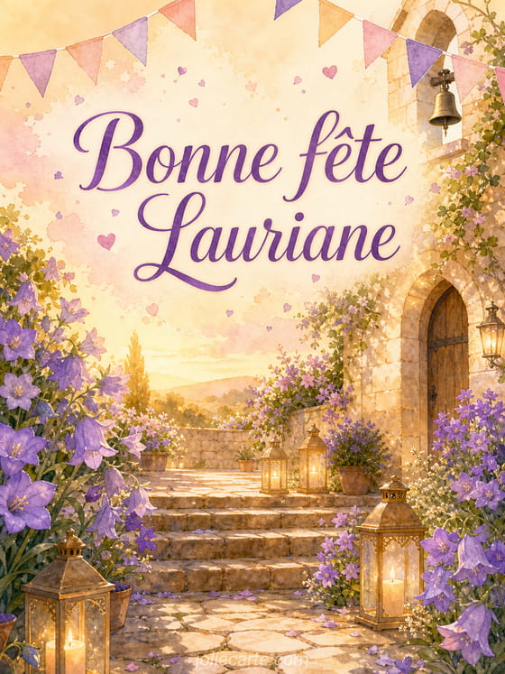 Carte bonne fĂȘte Lauriane