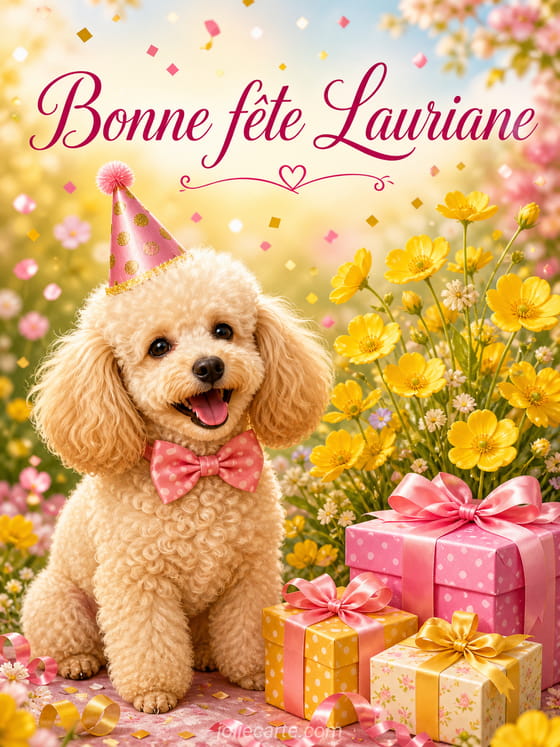Carte bonne fĂȘte Lauriane