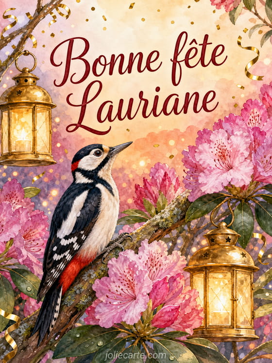Carte bonne fĂȘte Lauriane