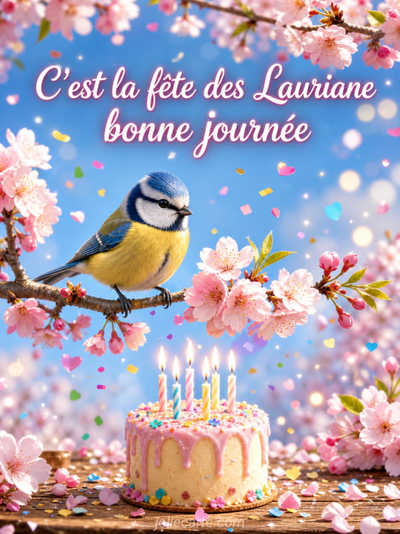 Carte bonne fĂȘte Lauriane