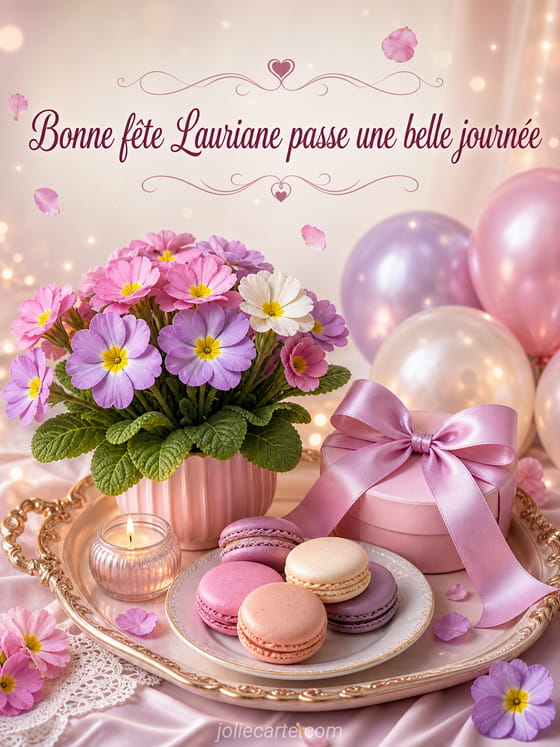 Carte bonne fĂȘte Lauriane