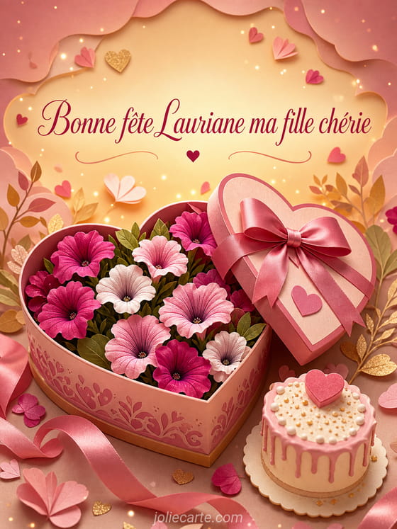 Carte bonne fĂȘte Lauriane