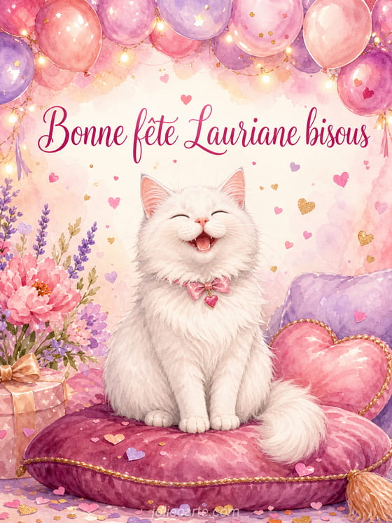 Carte bonne fĂȘte Lauriane