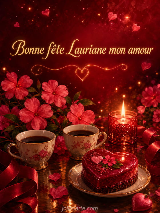 Carte bonne fĂȘte Lauriane