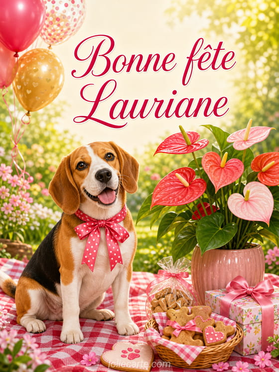 Carte bonne fĂȘte Lauriane