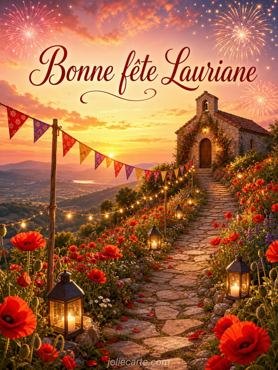 Carte bonne fĂȘte Lauriane