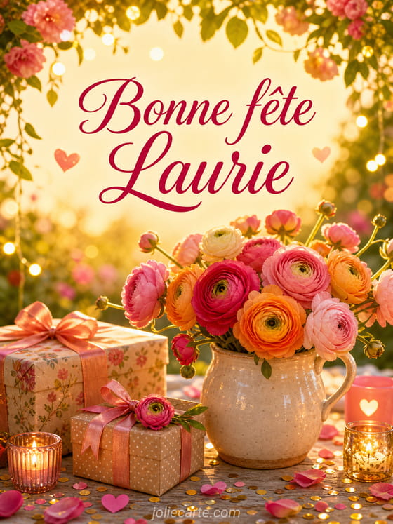 Carte bonne fĂȘte Laurie