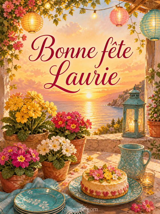 Carte bonne fĂȘte Laurie