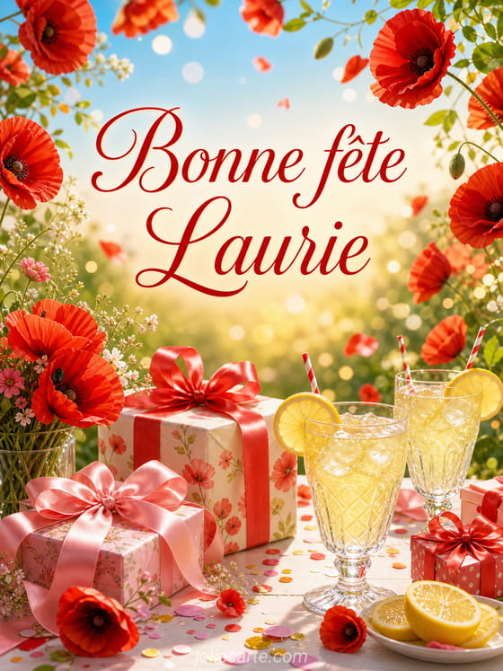 Carte bonne fĂȘte Laurie