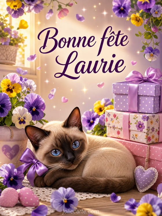 Carte bonne fĂȘte Laurie