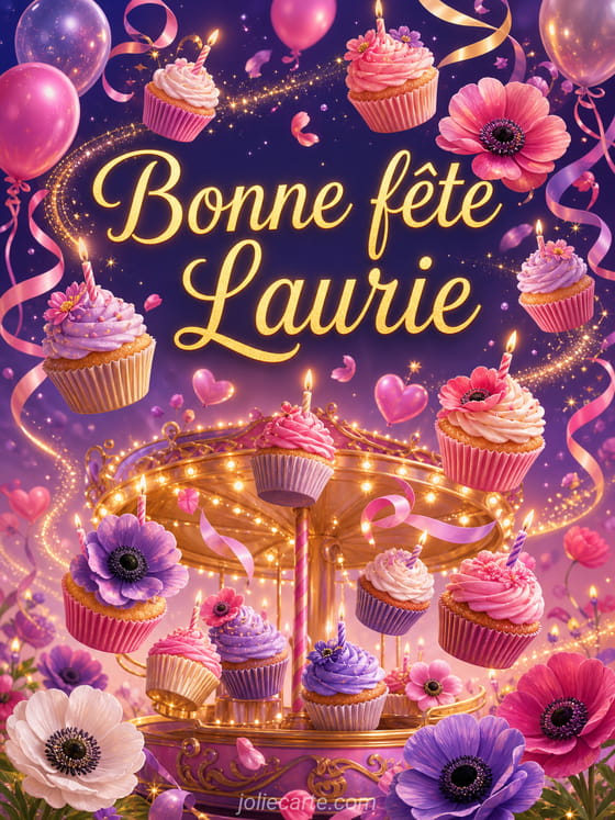 Carte bonne fĂȘte Laurie