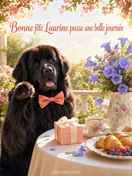 Carte bonne fĂȘte Laurine