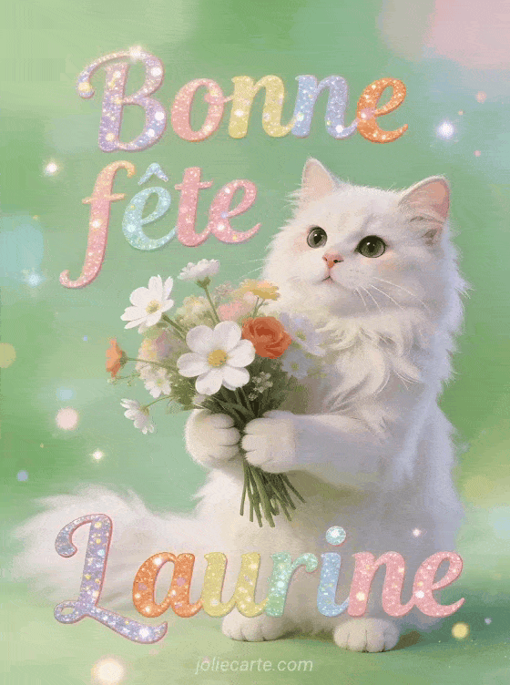 Bonne fête Laurine - Bonne fete laurine chat