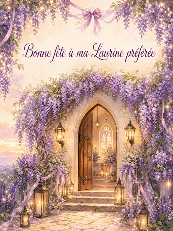 Carte bonne fĂȘte Laurine