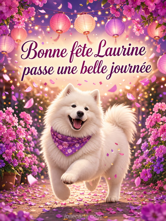 Carte bonne fĂȘte Laurine